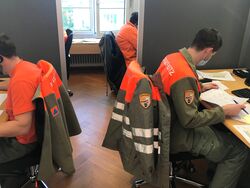 Zivilschützer aus der ZSO aargauSüd im Contact Tracing Center im Einsatz